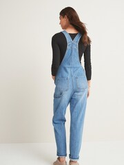 Mittelblau - Denim-Latzhose mit weitem Bein - Bild 3 von 6