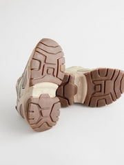 Neutral Mesh Panel Lace Up Trainers - Image 7 of 9