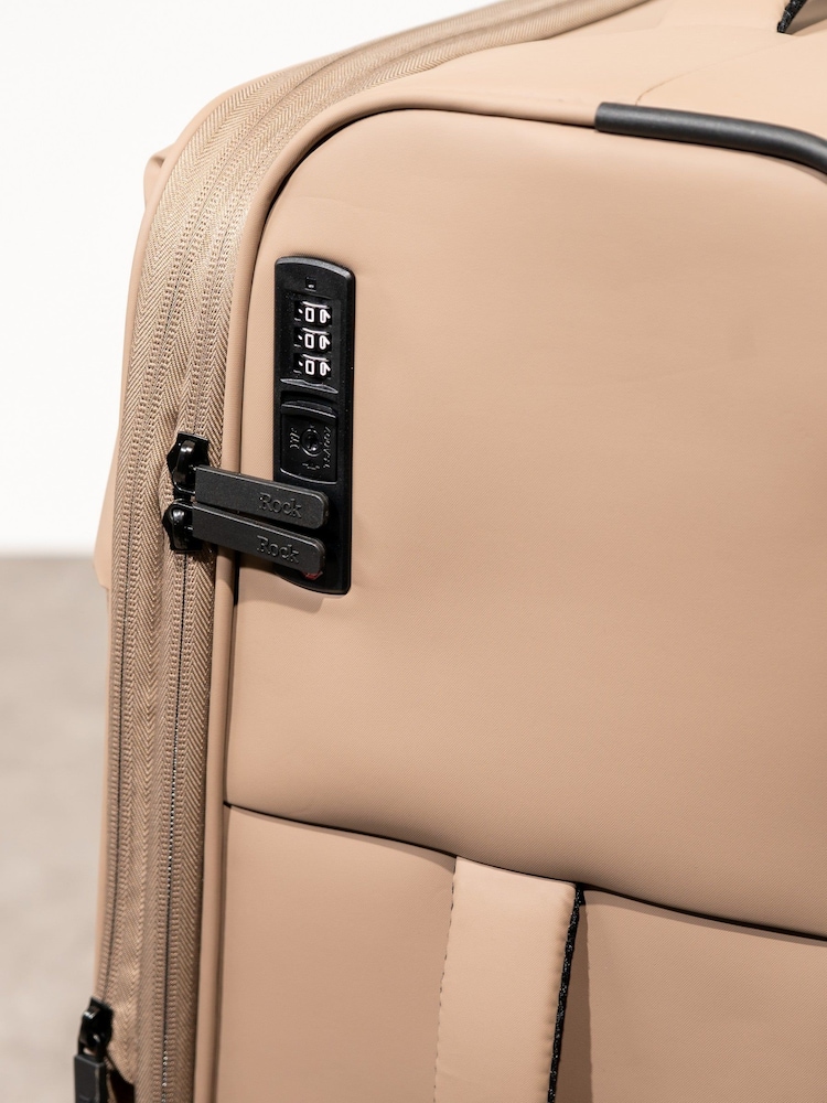 Rock Luggage Brown Ember 8 Wheel Hardshell Suitcase - Image 5 of 5 Rock Luggage Brown Ember 8 Wheel Hardshell Suitcase - Image 5 of 5