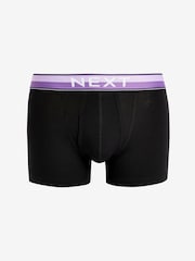 Black Bright Colour Waistband 10 pack Waistband A-Front Boxers - Image 10 of 12