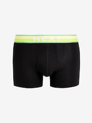 Black Bright Colour Waistband 10 pack Waistband A-Front Boxers - Image 3 of 12