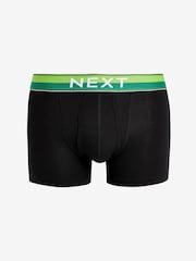 Black Bright Colour Waistband 10 pack Waistband A-Front Boxers - Image 6 of 12