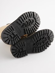 Gold Metallic Wide Fit (G) Chunky Lace-Up Ankle Boots - Image 6 of 7