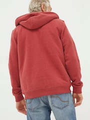 FatFace Red Fleece Lined Zip Hoodie - Image 2 of 4