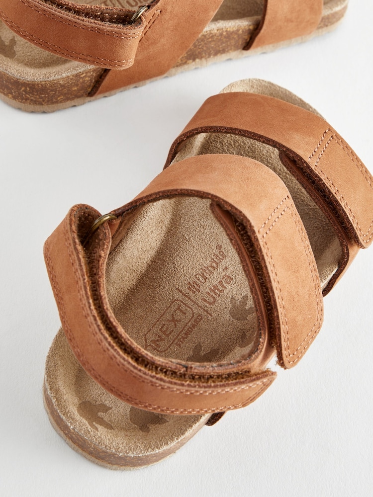 Tan Brown Standard Fit (F) Leather Touch Fastening Corkbed Sandals - Image 6 of 6 Tan Brown Standard Fit (F) Leather Touch Fastening Corkbed Sandals - Image 6 of 6