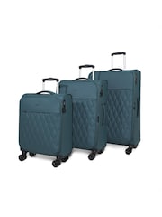Rock Luggage Blue Ember 8 Wheel Hardshell Suitcase 3 Piece Set - Image 1 of 6