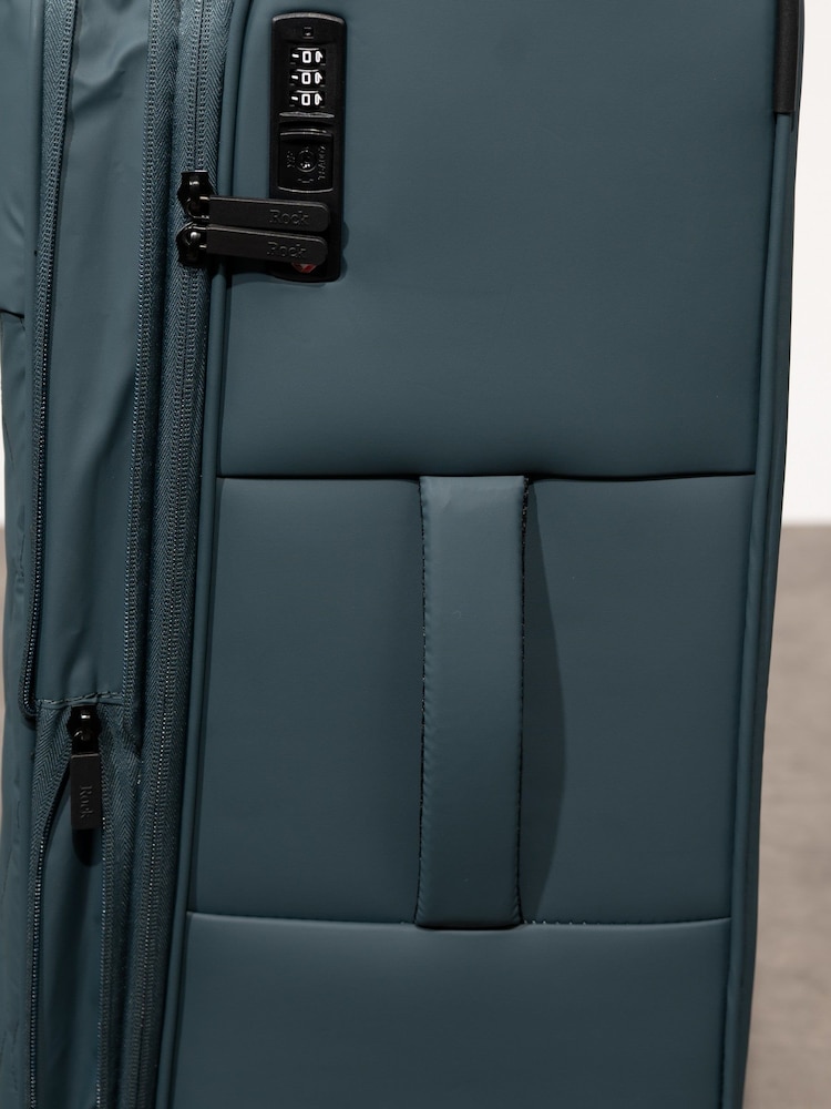 Rock Luggage Blue Ember 8 Wheel Hardshell Suitcase 3 Piece Set - Image 6 of 6 Rock Luggage Blue Ember 8 Wheel Hardshell Suitcase 3 Piece Set - Image 6 of 6