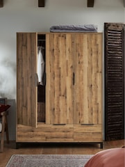 Dark Bronx Oak Effect Triple Wardrobe - Image 1 of 5