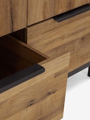 Dark Bronx Oak Effect Triple Wardrobe - Image 3 of 5