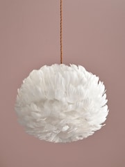 Lipsy White Feather Ceiling Light Shade - Image 2 of 3