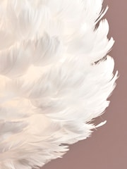 Lipsy White Feather Ceiling Light Shade - Image 3 of 3