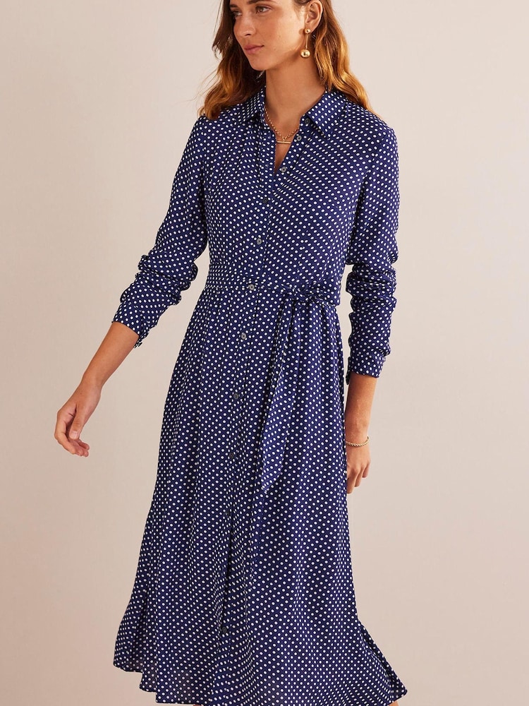 Boden Blue Kate Midi Shirt Dress - Image 1 of 5 Boden Blue Kate Midi Shirt Dress - Image 1 of 5