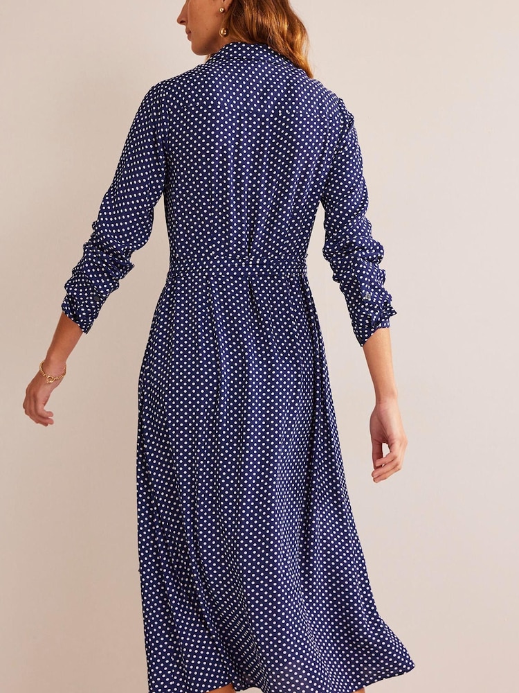 Boden Blue Kate Midi Shirt Dress - Image 2 of 5 Boden Blue Kate Midi Shirt Dress - Image 2 of 5