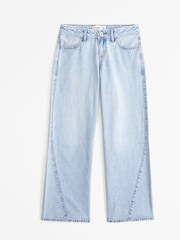 Abercrombie & Fitch Blue Low Rise Baggy Wide Leg Denim 100% Cotton Jeans - Image 2 of 5
