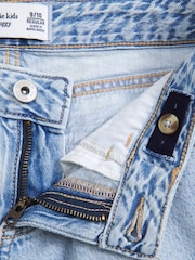 Abercrombie & Fitch Blue Low Rise Baggy Wide Leg Denim 100% Cotton Jeans - Image 3 of 5