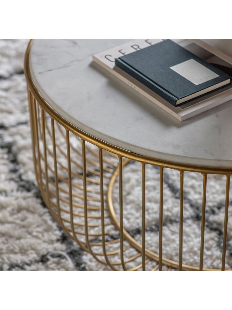 Gallery Home Gold Reno Round Coffee Table - Image 2 of 3