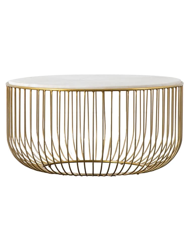 Gallery Home Gold Reno Round Coffee Table - Image 3 of 3