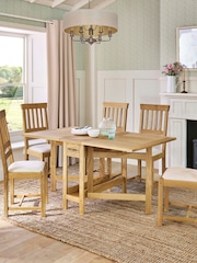 Laura Ashley Oak Milton 4-6 Seater Drop Leaf Dining Table - Image 1 of 8