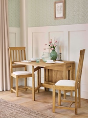 Laura Ashley Oak Milton 4-6 Seater Drop Leaf Dining Table - Image 2 of 8