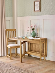 Laura Ashley Oak Milton 4-6 Seater Drop Leaf Dining Table - Image 3 of 8