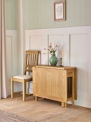 Laura Ashley Oak Milton 4-6 Seater Drop Leaf Dining Table - Image 4 of 8