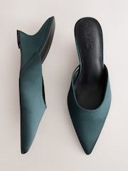 Teal Blue Forever Comfort® Closed Curvy Wedge Mules - Image 1 of 11