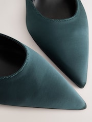 Teal Blue Forever Comfort® Closed Curvy Wedge Mules - Image 11 of 11