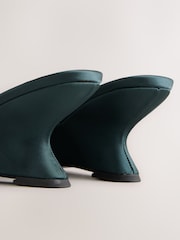 Teal Blue Forever Comfort® Closed Curvy Wedge Mules - Image 8 of 11