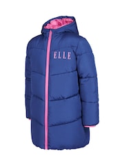 ELLE Blue Longline Coat - Image 2 of 5