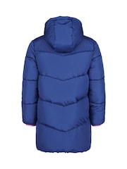 ELLE Blue Longline Coat - Image 3 of 5
