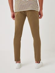 Tan Brown Skinny Fit Stretch Chino Trousers - Image 2 of 4