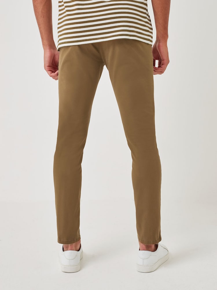 Tan Brown Skinny Fit Stretch Chino Trousers - Image 2 of 4