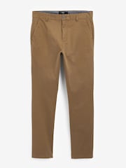 Tan Brown Skinny Fit Stretch Chino Trousers - Image 4 of 4