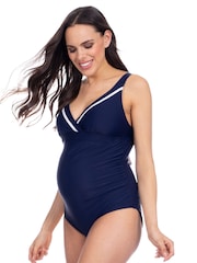 Seraphine Verzierter Badeanzug, Blau, D, Umstandsmode - Bild 1 von 5