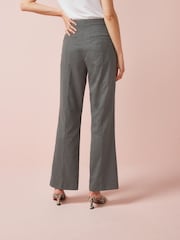 Grey Tailored Boot Cut Trousers - Image 2 of 5