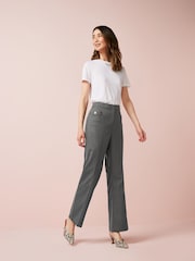 Grey Tailored Boot Cut Trousers - Image 3 of 5