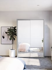 Wiemann Grey Peyton Mirror Sliding 1.6m Sliding Semi Fitted Wardrobe - Image 5 of 6