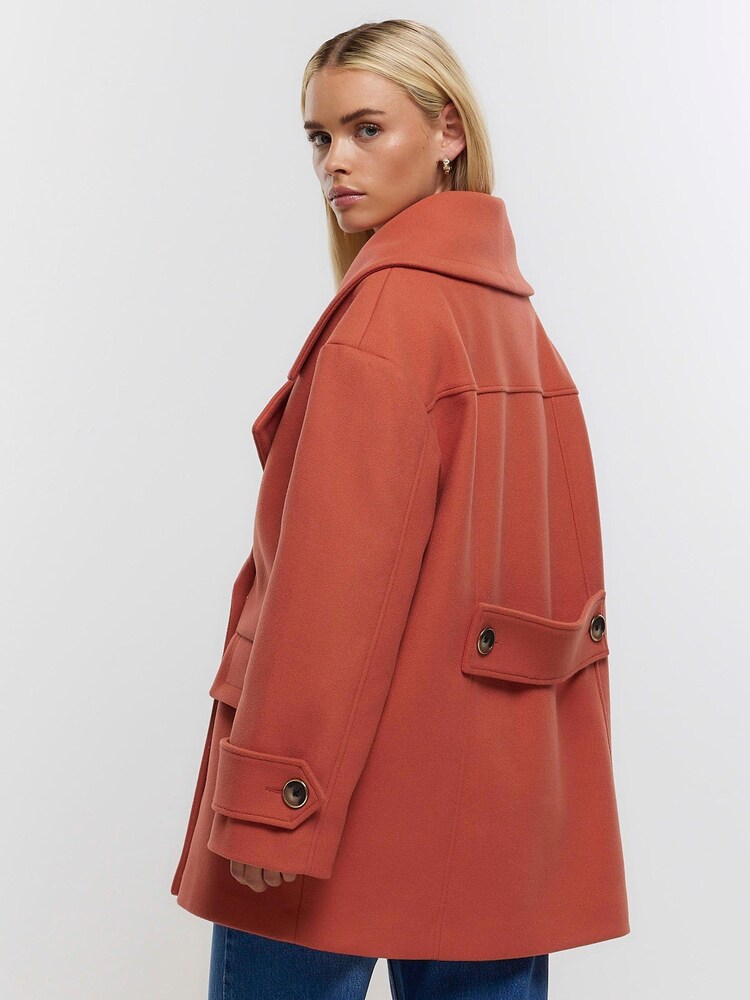 River Island Pink Short Swing Coat - Image 1 of 4 River Island Pink Short Swing Coat - Image 1 of 4