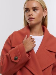 River Island Pink Short Swing Coat - Image 2 of 4