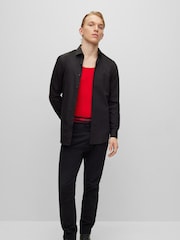 Negru - HUGO Croială slim fit Elegant 100% Cotton Mânecă lungă Cămăși - Imaginea 3 din 8