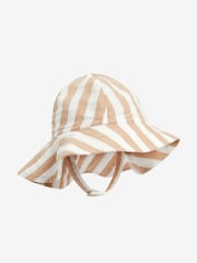 Neutral Stripe Wide Brim Stripe Baby Hat - Image 1 of 4