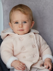 The Little Tailor Baby 100% Cotton Plush Lined Pixie Pram Coat - Image 1 of 5