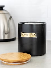 Masterclass Black Matt Black Ceramic Sugar Storage Jar - Image 2 of 9
