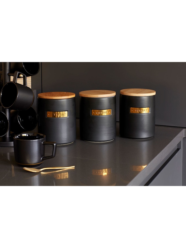 Masterclass Black Matt Black Ceramic Sugar Storage Jar - Image 9 of 9 Masterclass Black Matt Black Ceramic Sugar Storage Jar - Image 9 of 9