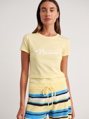 JAG Yellow Aston Baby Printed Logo T-Shirt - Image 6 of 7