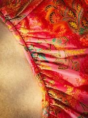 Pink/Orange Paisley Tummy Control Swimsuit - Image 9 of 10