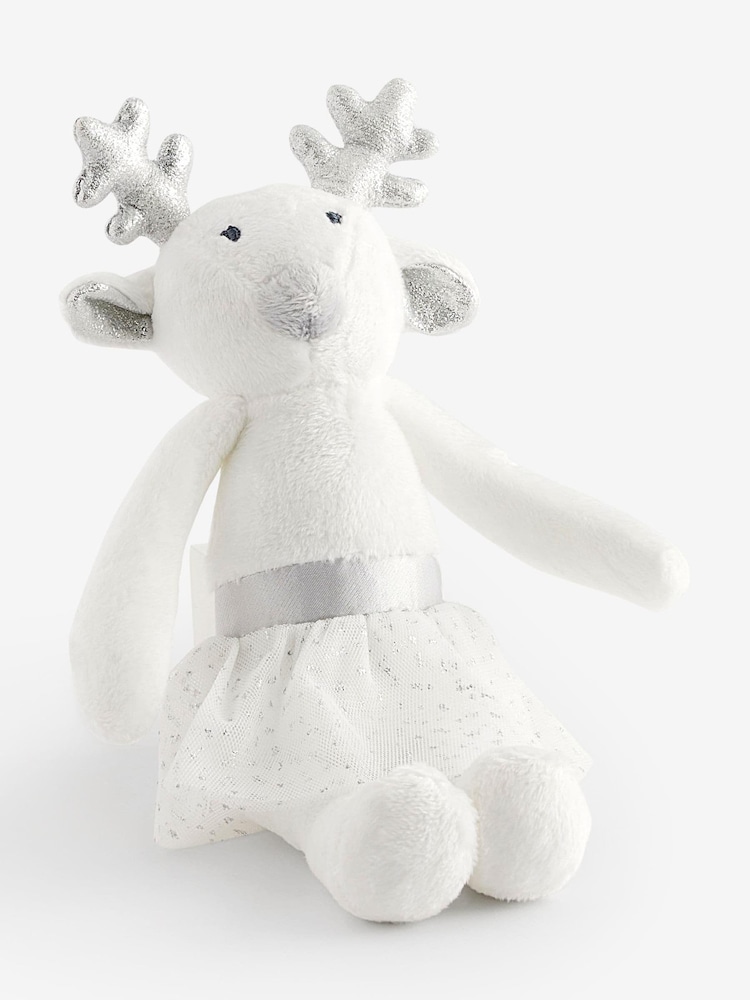 White Tutu Reindeer Plush Toy - Image 1 of 3