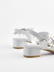 Silver Heeled Sandals - Image 6 of 7