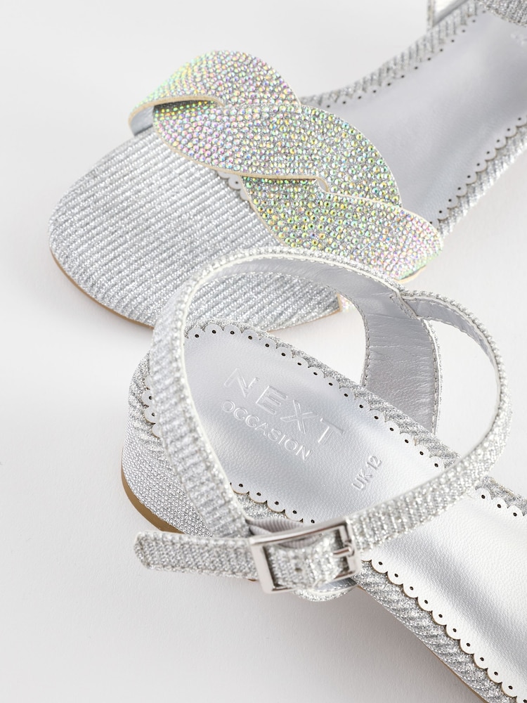 Silver Heeled Sandals - Image 7 of 7