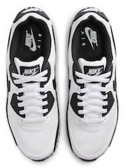 Nike White/Blue Air Max 90 Trainers - Image 5 of 9